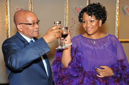 President Jacob Zuma and his fifth wife Thobeka Stacie Madiba (Source: faraitoday.com)